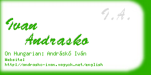 ivan andrasko business card